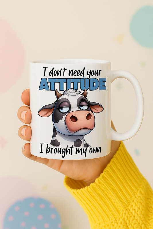 🐄 I Don’t Need Your Attitude Mug – 11oz