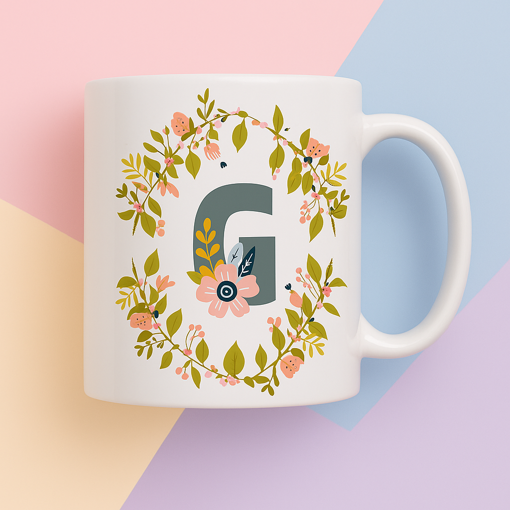 Monogram Mug - Personalised A-Z (11oz Ceramic)