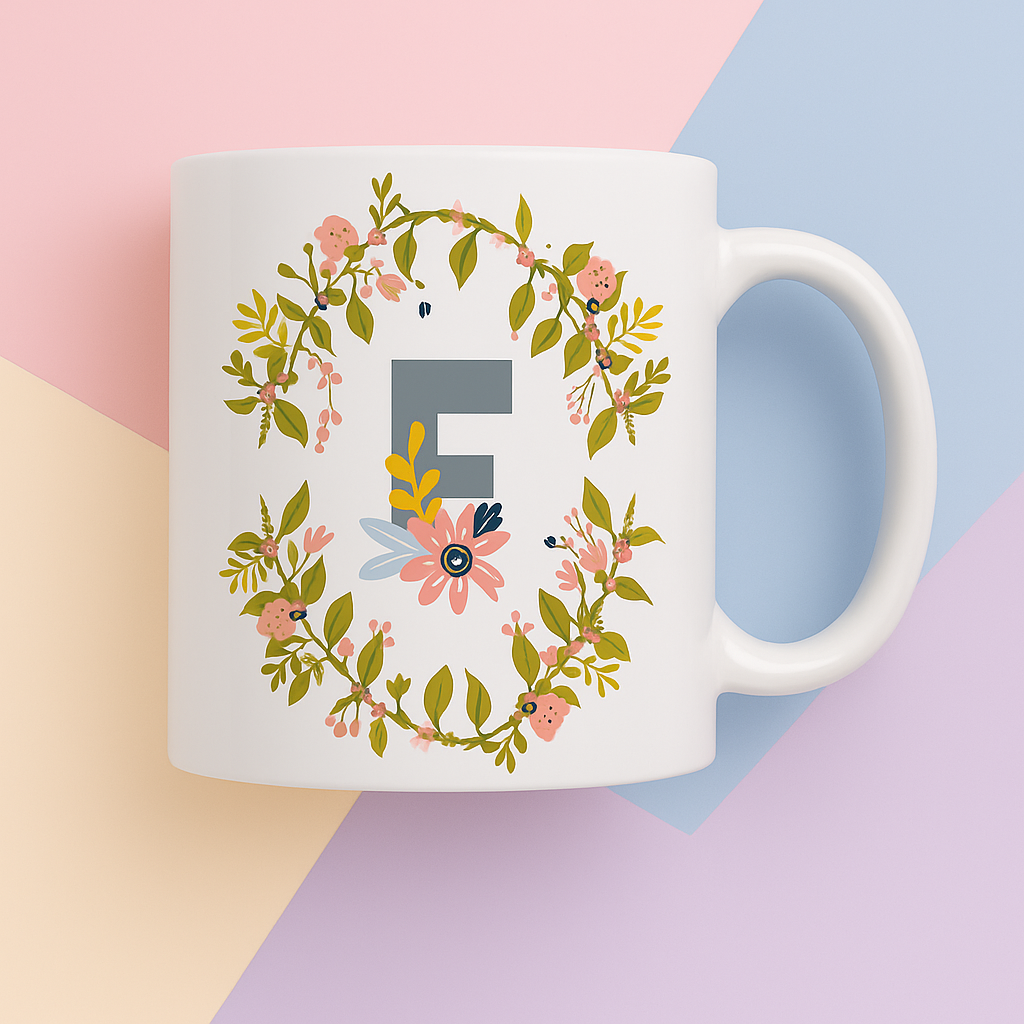 Monogram Mug - Personalised A-Z (11oz Ceramic)