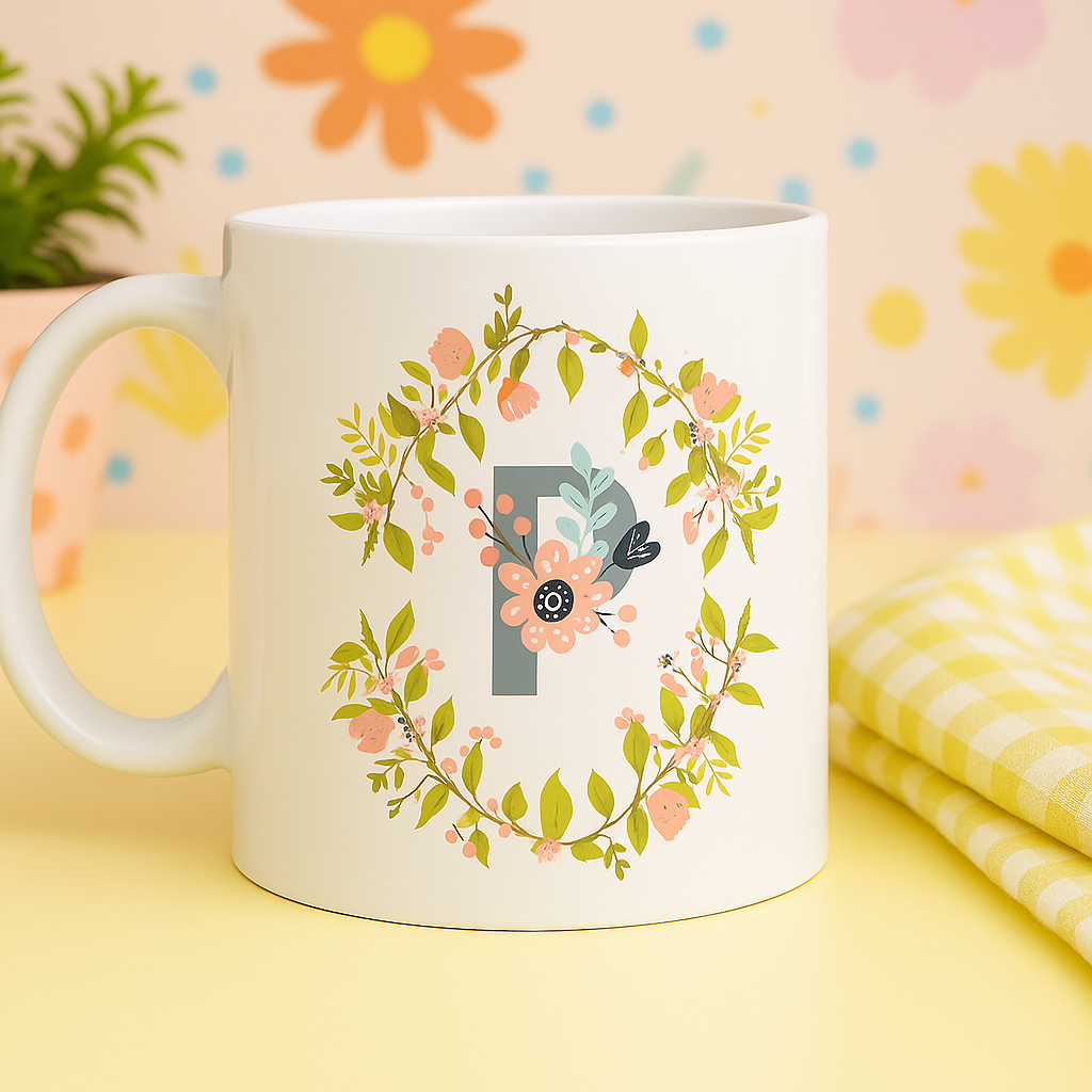 Monogram Mug - Personalised A-Z (11oz Ceramic)
