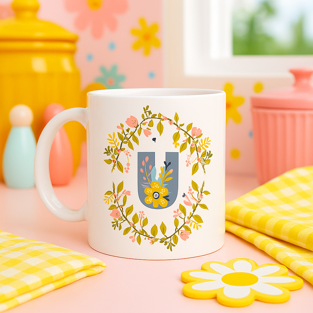 Monogram Mug - Personalised A-Z (11oz Ceramic)