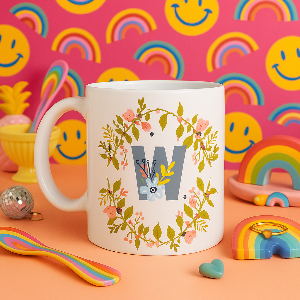 Monogram Mug - Personalised A-Z (11oz Ceramic)