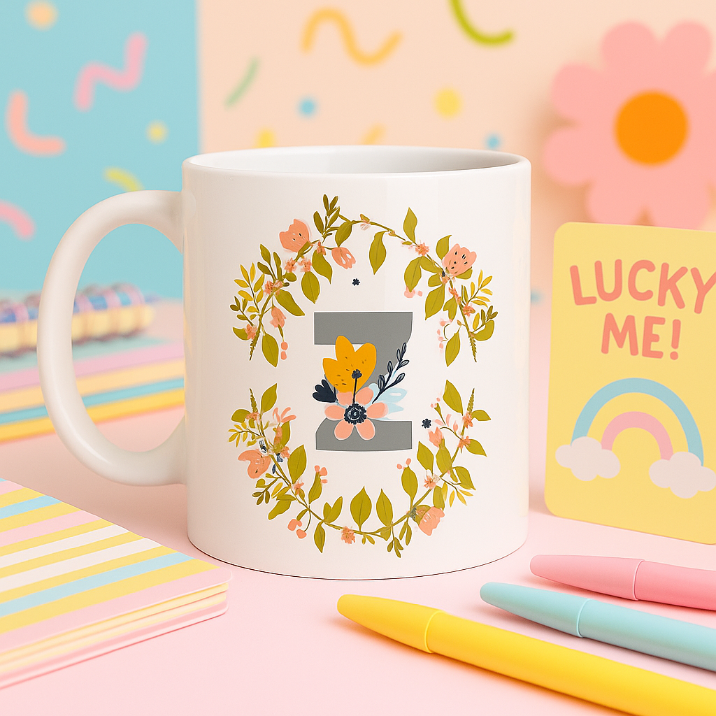 Monogram Mug - Personalised A-Z (11oz Ceramic)