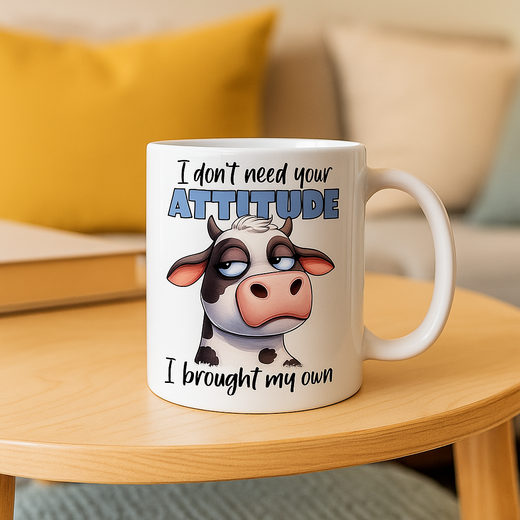 🐄 I Don’t Need Your Attitude Mug – 11oz