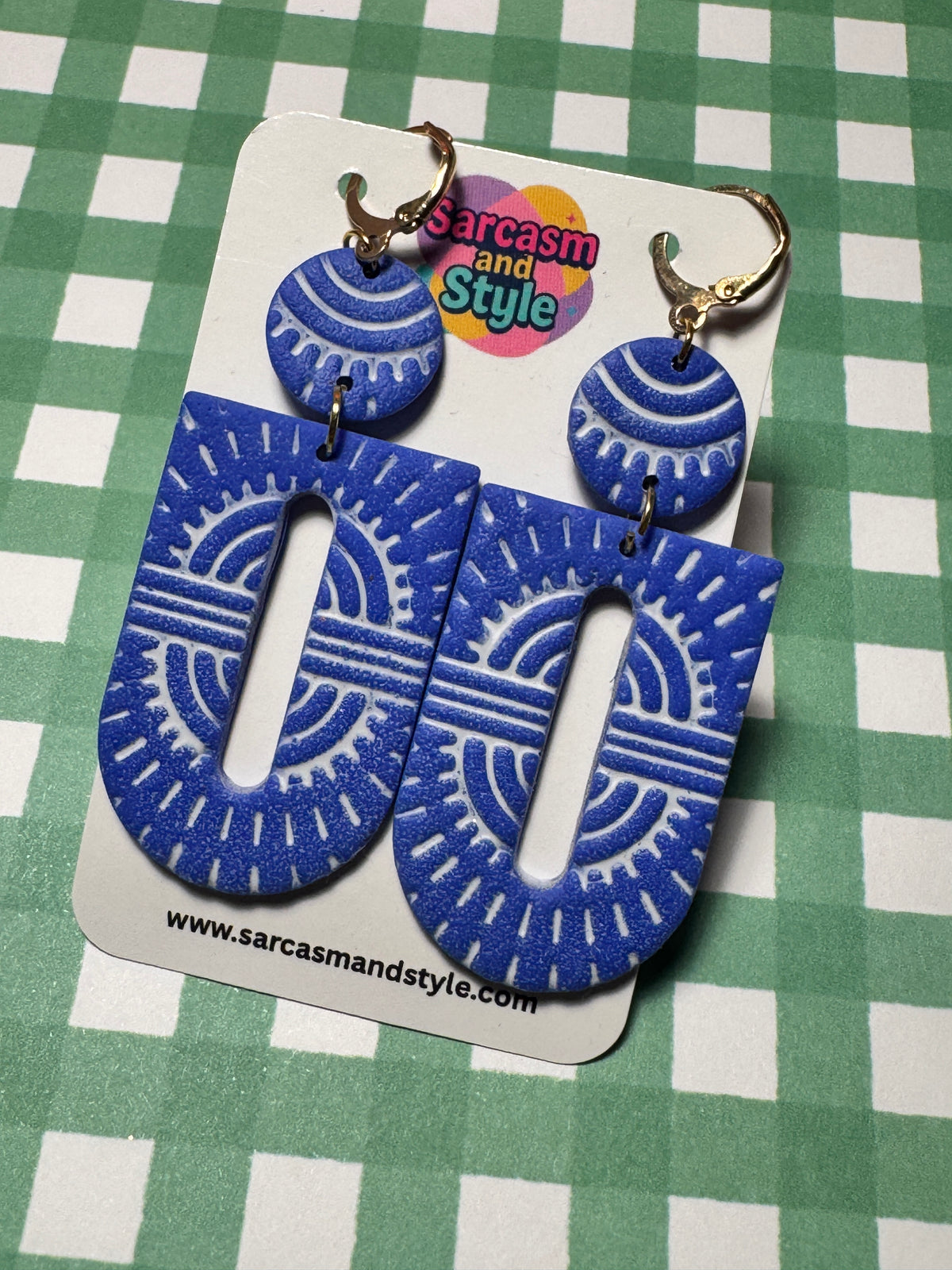 Celestial Blue Boho Dangle Earrings