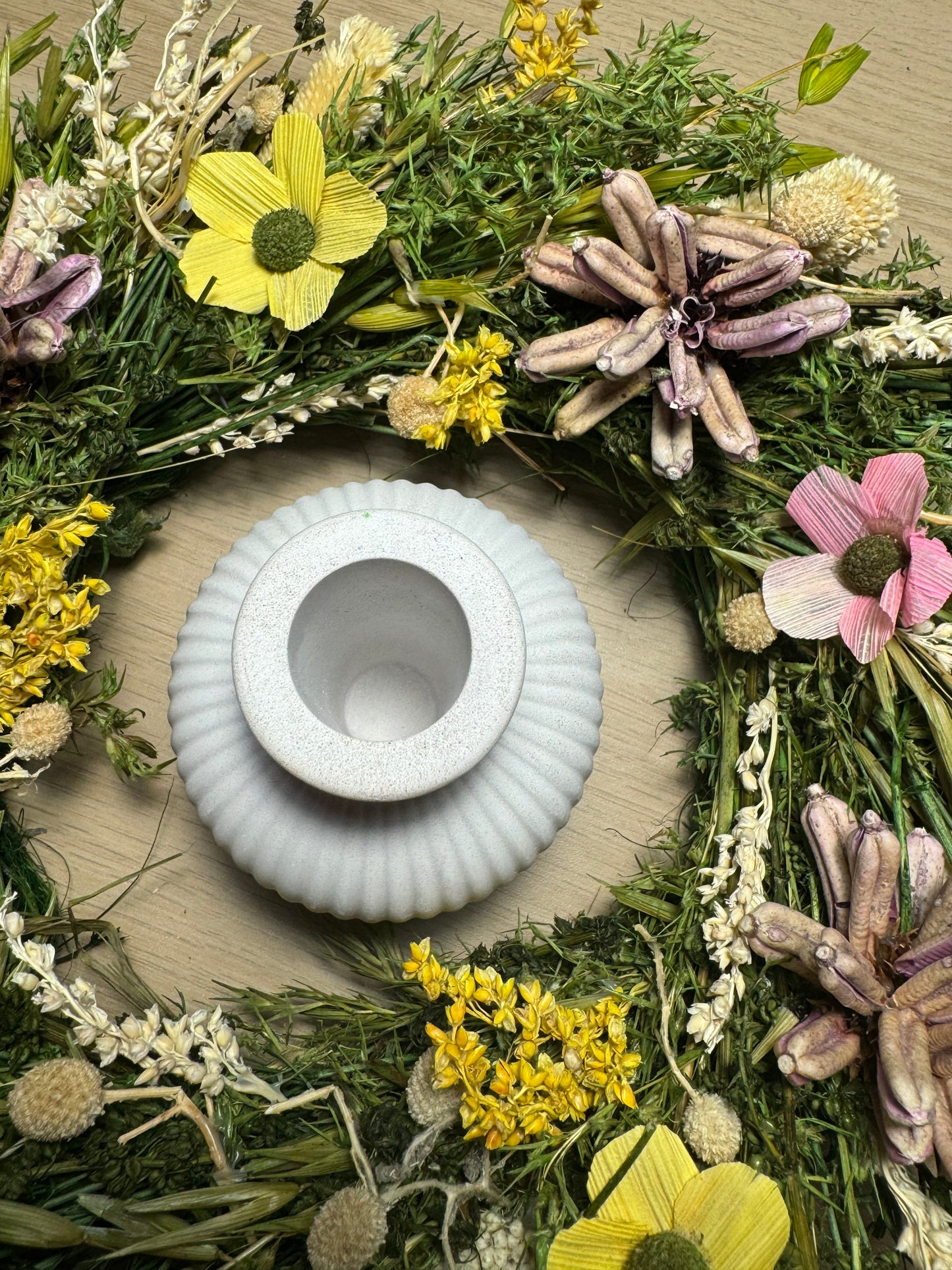 Modern Jesmonite Decorative Vase – Handmade AC730 Stone Texture Vase for Flowers or Shelf Styling
