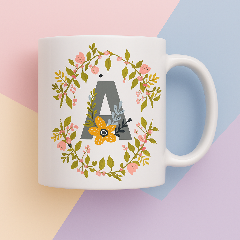 Monogram Mug - Personalised A-Z (11oz Ceramic)