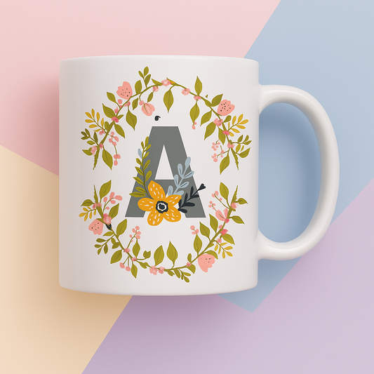 Monogram Mug - Personalised A-Z (11oz Ceramic)
