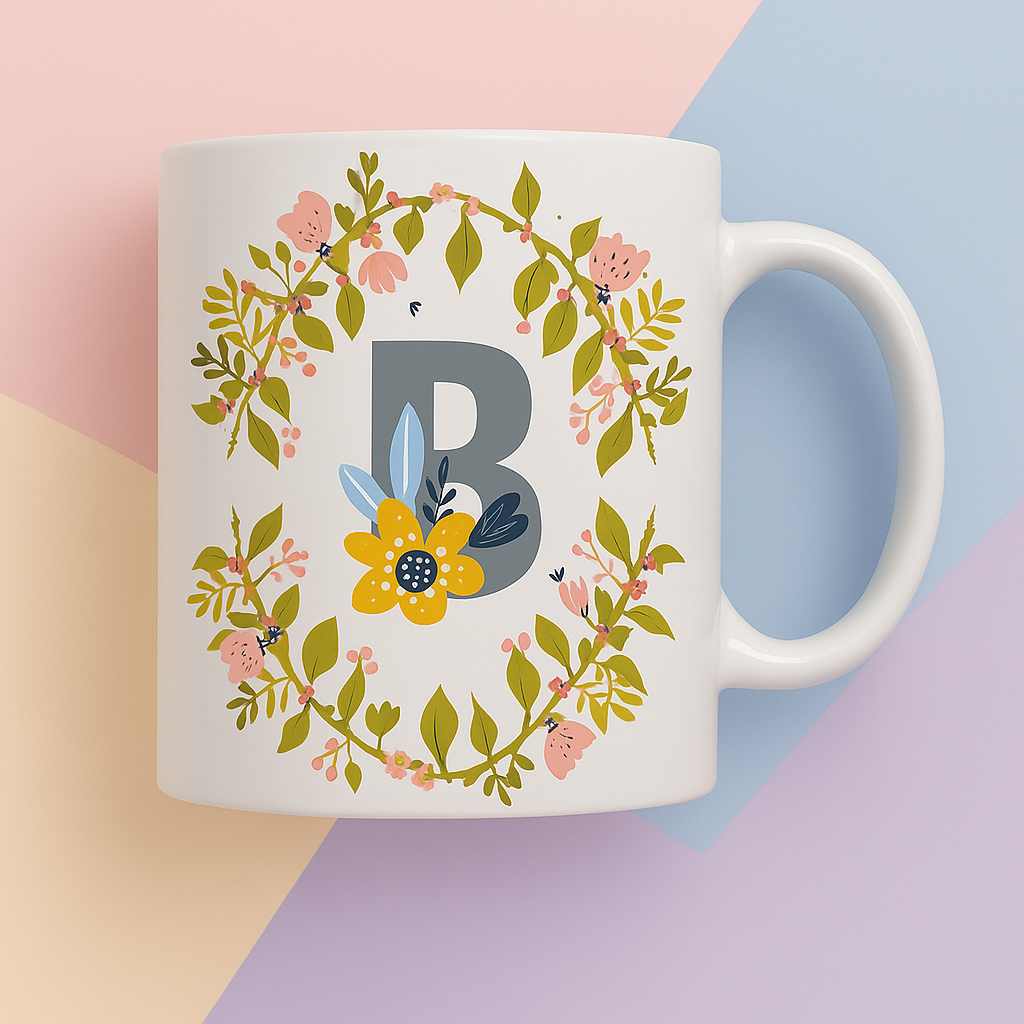 Monogram Mug - Personalised A-Z (11oz Ceramic)