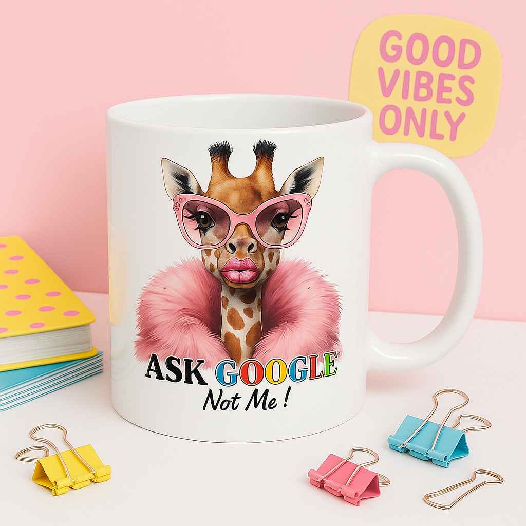 Sarcastic Giraffe Mug – 11oz White Ceramic