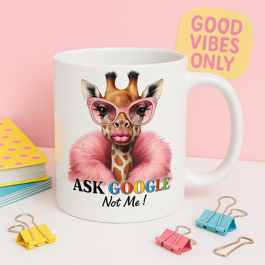 Sarcastic Giraffe Mug – 11oz White Ceramic
