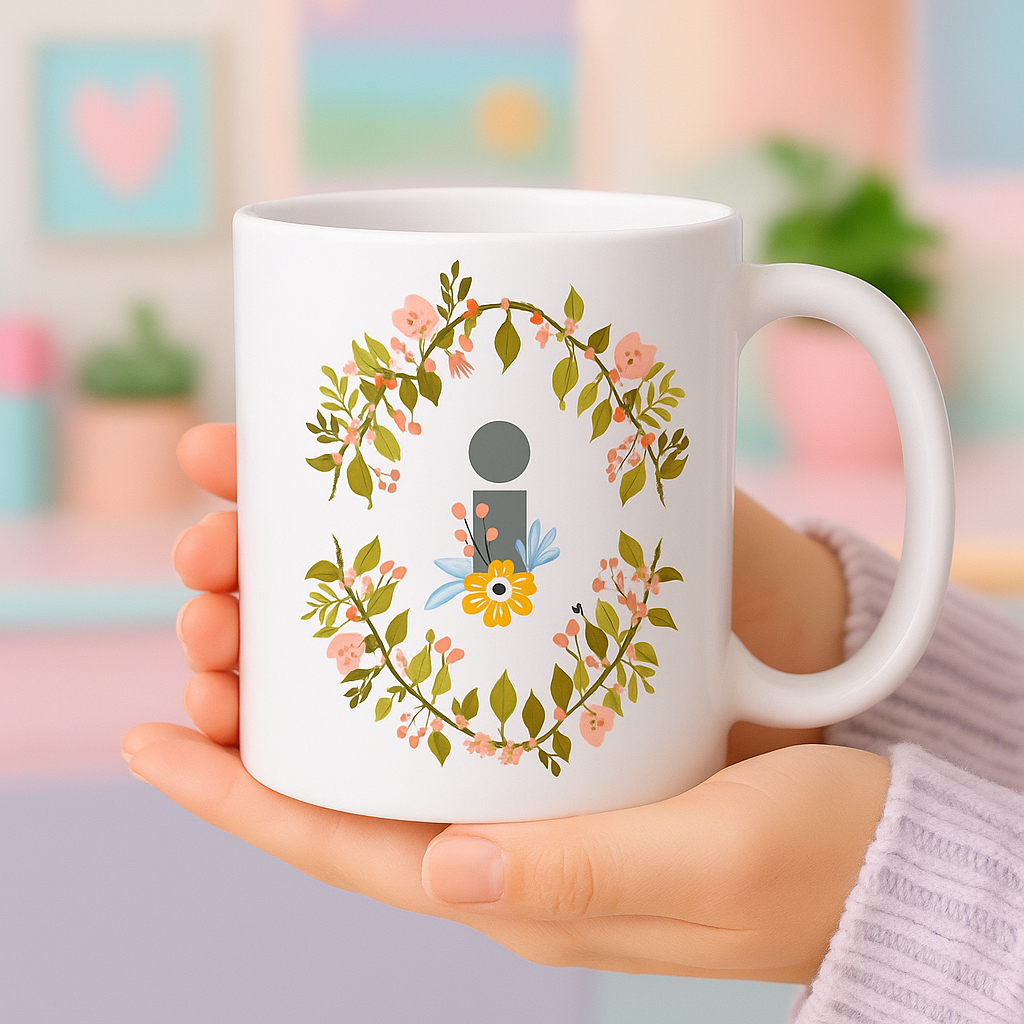Monogram Mug - Personalised A-Z (11oz Ceramic)