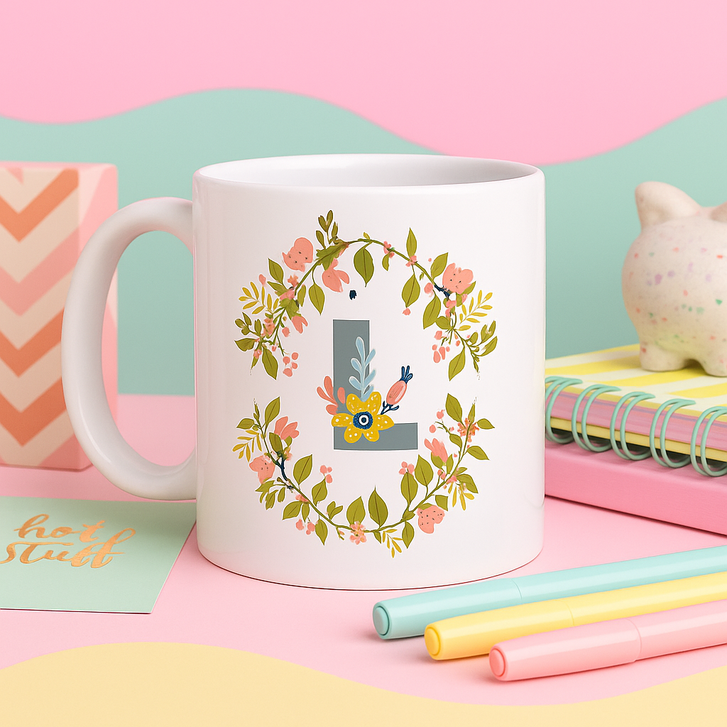 Monogram Mug - Personalised A-Z (11oz Ceramic)
