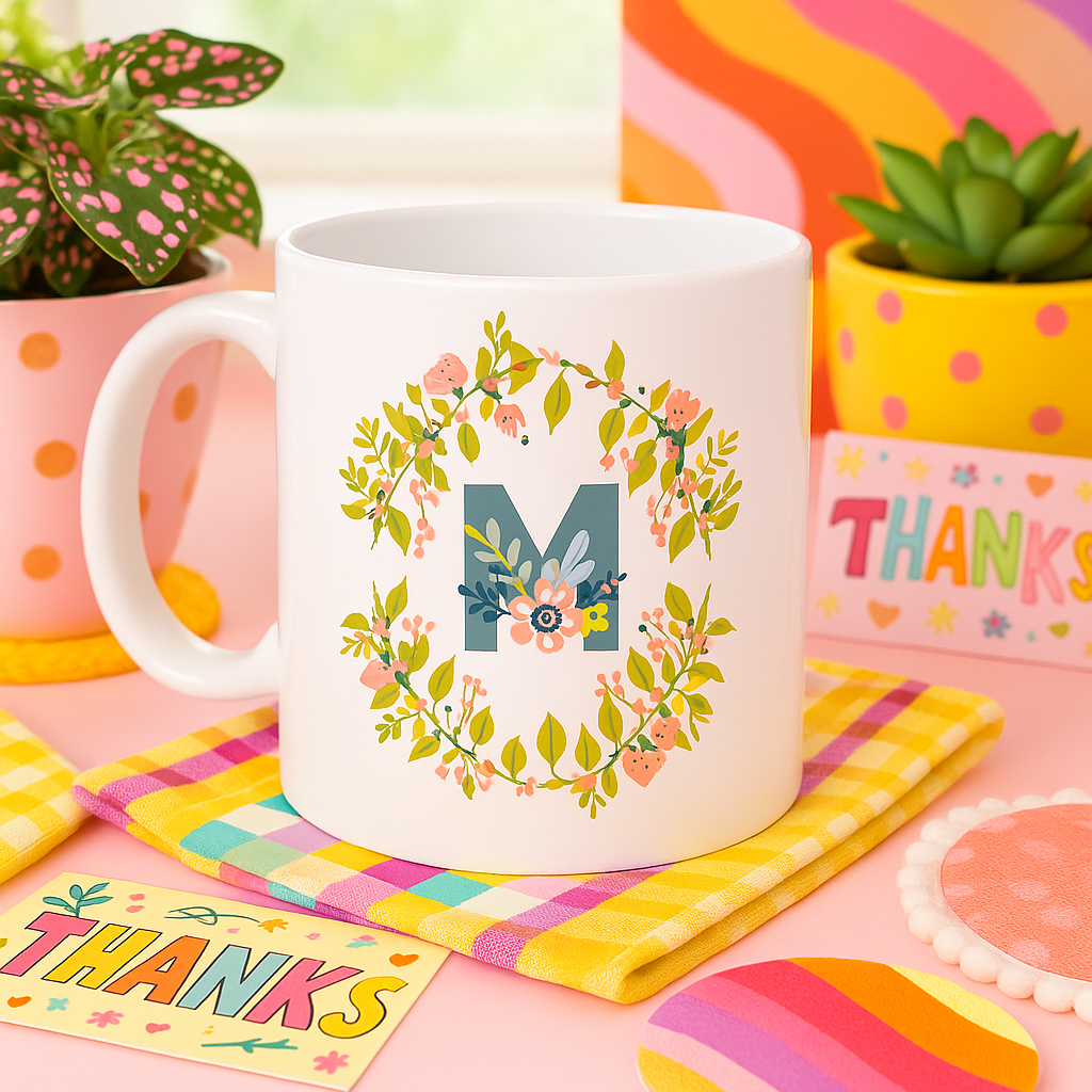 Monogram Mug - Personalised A-Z (11oz Ceramic)
