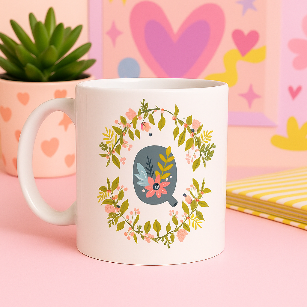 Monogram Mug - Personalised A-Z (11oz Ceramic)