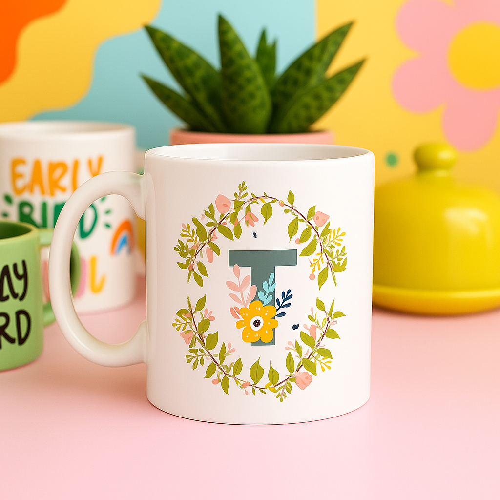 Monogram Mug - Personalised A-Z (11oz Ceramic)