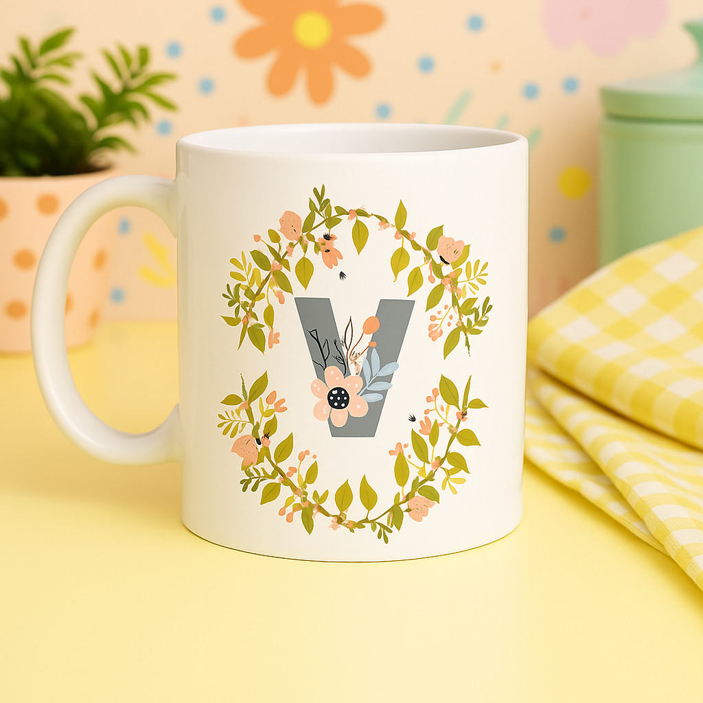 Monogram Mug - Personalised A-Z (11oz Ceramic)