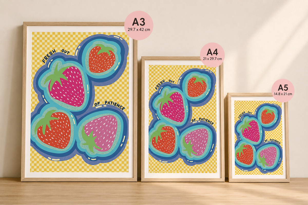 Fresh Out of Patience Strawberry Print