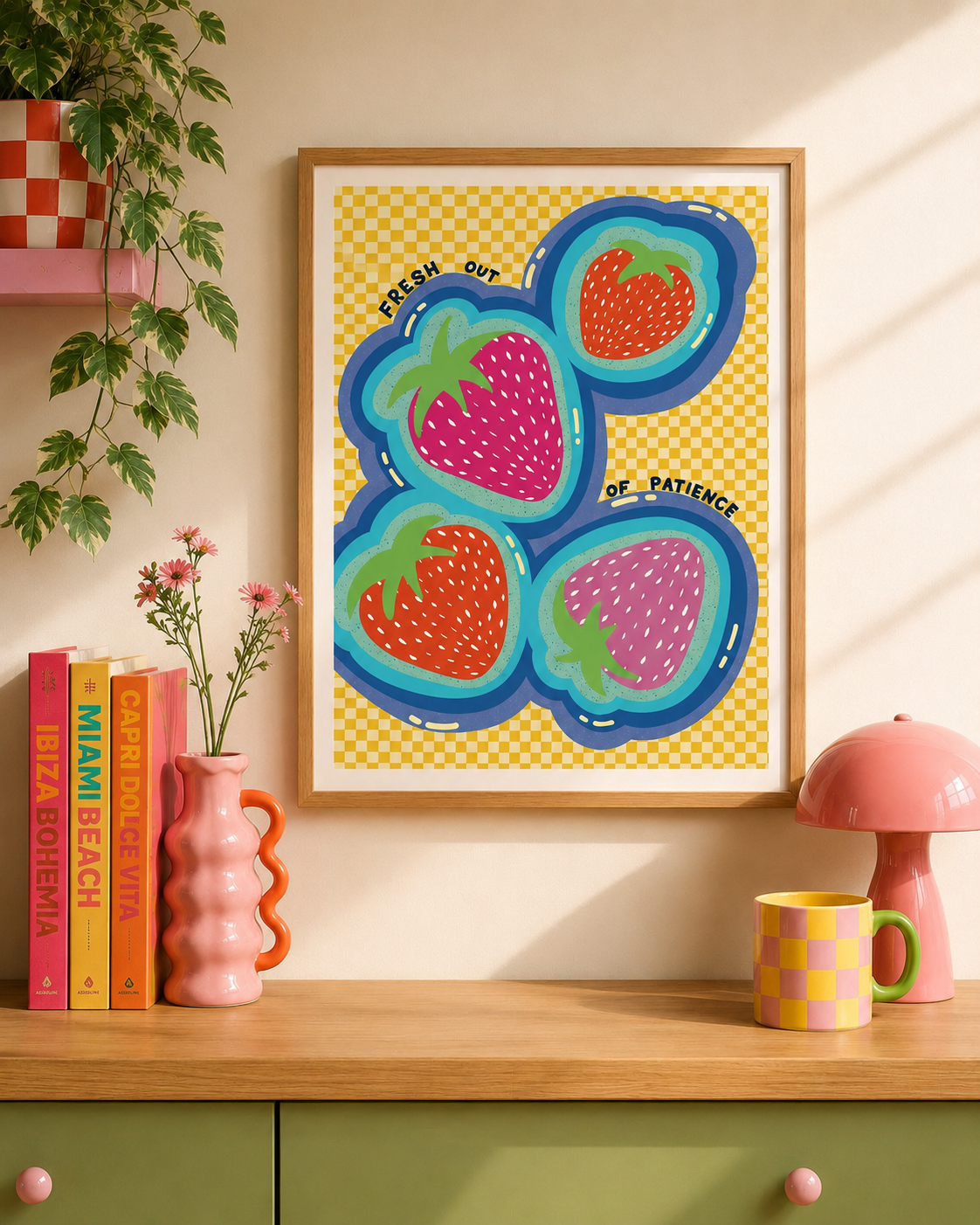 Fresh Out of Patience Strawberry Print